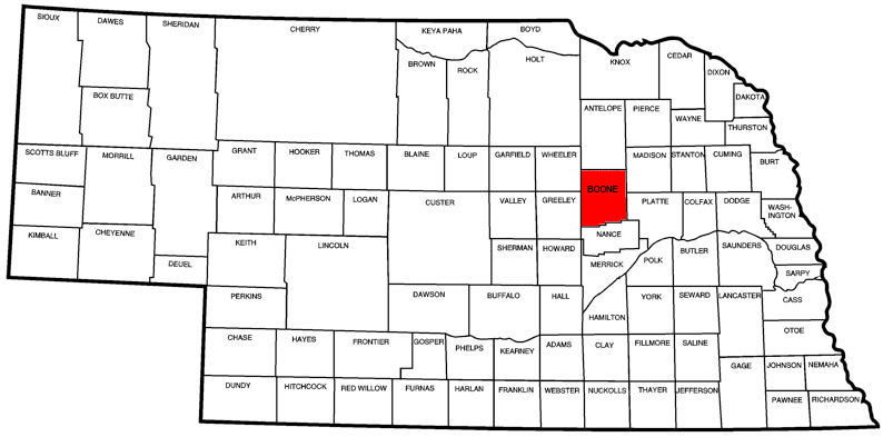 Boone County, NE Map