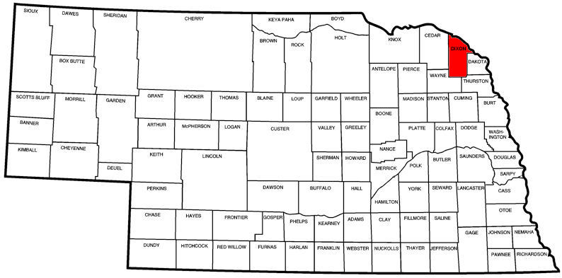 Dixon County, NE Map