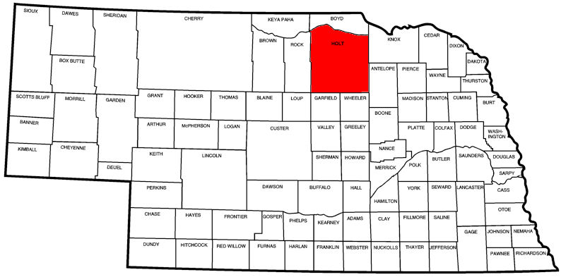 Holt County, NE Map