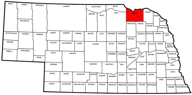 Knox County, NE Map