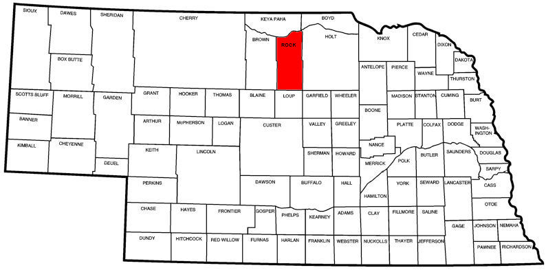 Rock County, NE Map